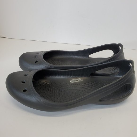 CROCS Kadee Womens Slip On Flats Comfort Shoes, Black 205077 - Sz 7. - Picture 2 of 11